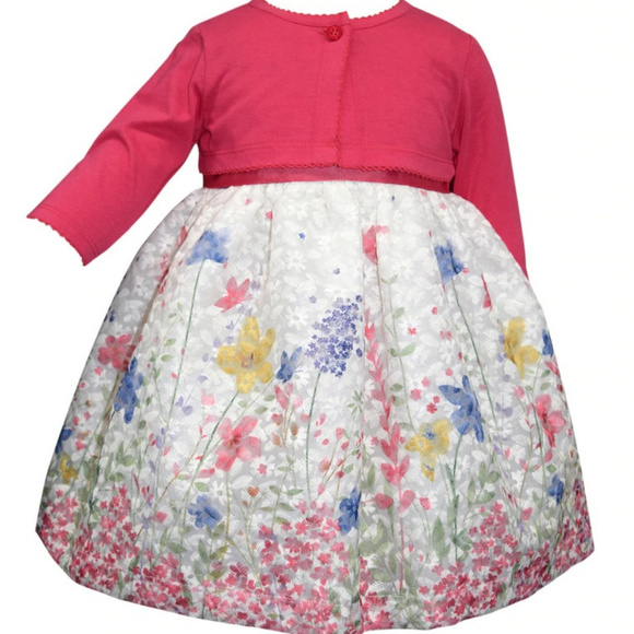 Toddler Girl Blueberi Boulevard Floral Print Dress - Picture 2 of 2